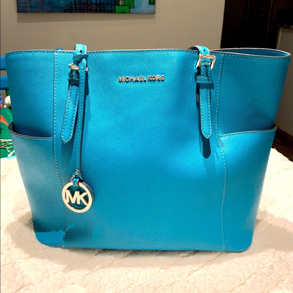 COPY - Michael Kors Teal Tote with dust bag